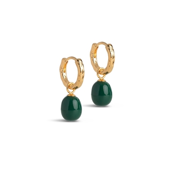 Enamel - Adeline Creolen mit Perlen und Ketten in vergoldet