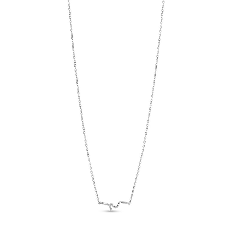 silber Enamel Twist-Halskette aus N106S
