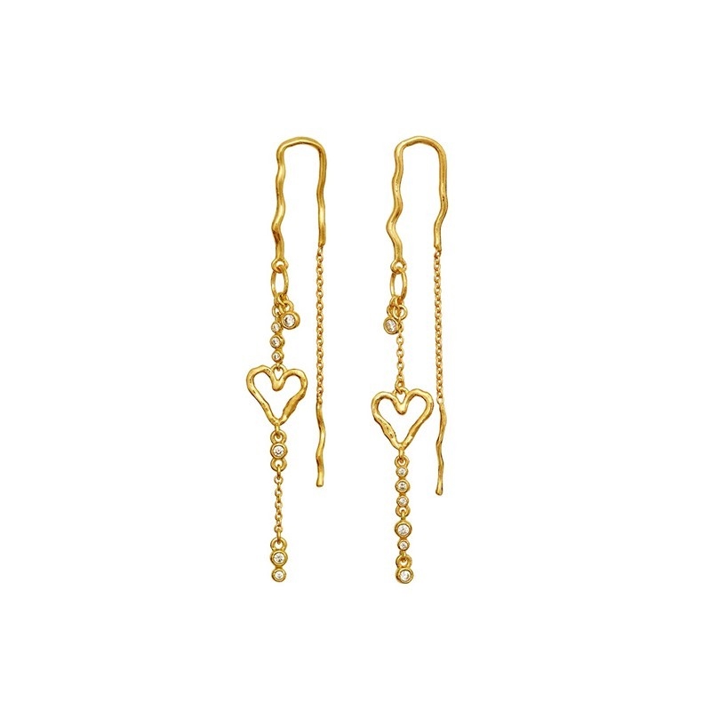 Eliori Twinkle Ohrringe in vergoldetem Silber von Maanesten