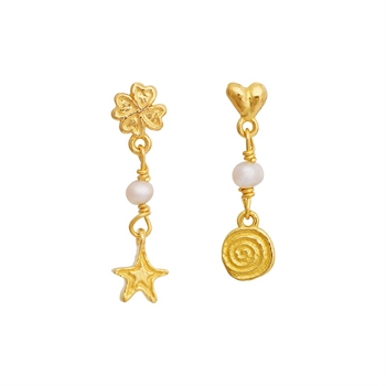 Maanesten Evante Ohrringe aus Vergoldet Silber mit Süßwasserperlen