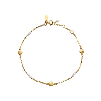 Maanesten - Ezili armband i vergoldete silber mit Perle