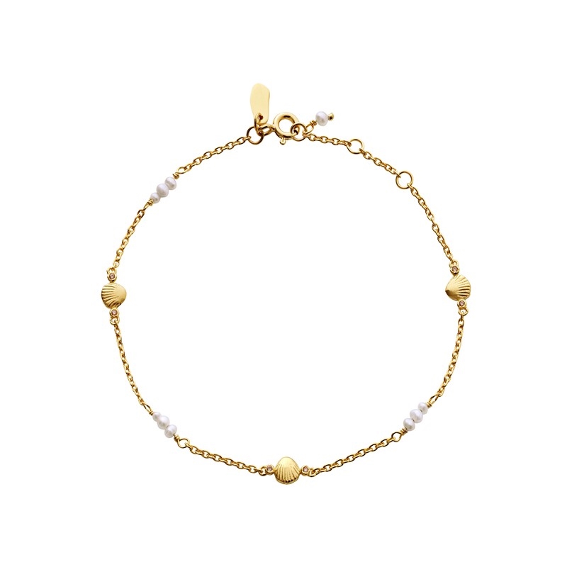 Maanesten - Ezili armband i vergoldete silber mit Perle