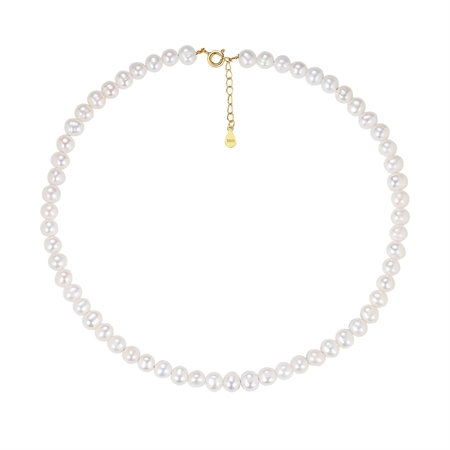 MerlePerle Perlenkette aus vergoldete silber MPN-10753G