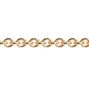 Anker runde vergoldete Sterling Silber Halskette | SAVE 19%