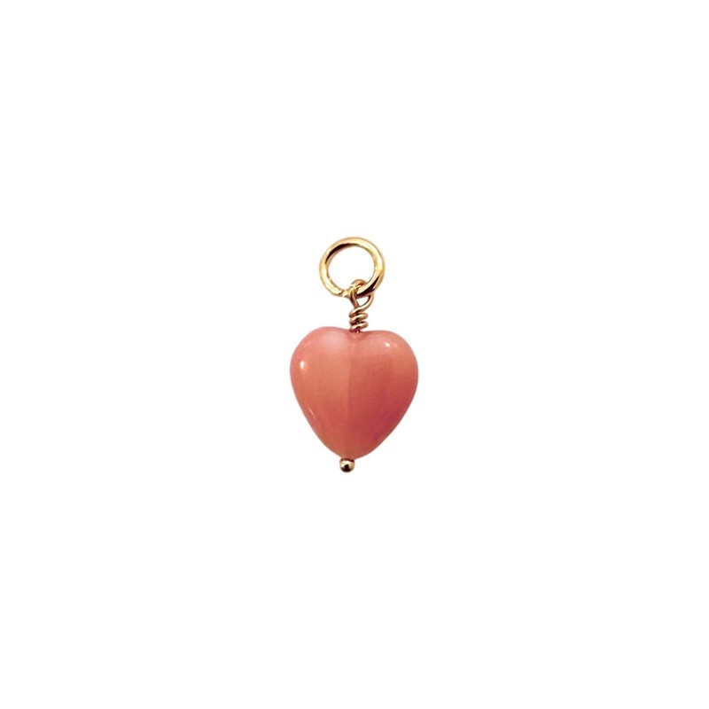 Pico Copenhagen - French Heart Pendant Anhänger, Coral