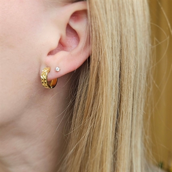 Creolen aus 8-karätigem Gold mit Spiegelmuster GC-034G