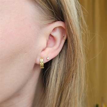 Creolen aus 8-karätigem Gold mit Spiegelmuster GC-034G