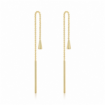 8kt Gold Ohrringe mit Kegelanhänger