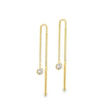 Diese schönen Kettenohrringe aus 8 kt Gold