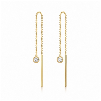 8kt Gold Ohrringe mit zirkonia