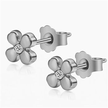 100% Titanium Blumenohrringe aus Titanium