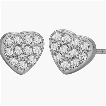 100% Titanium Herz Ohrstecker in Titanium mit Steinen