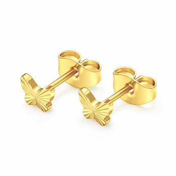 Schmetterling Ohrringe in vergoldetem Titanium