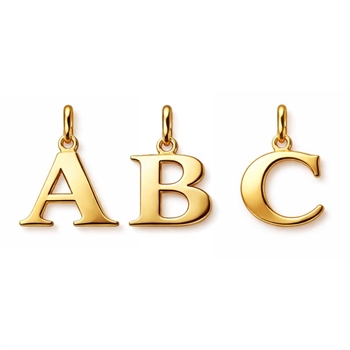 Klassische Buchstabenanhänger in 8 Karat Gold