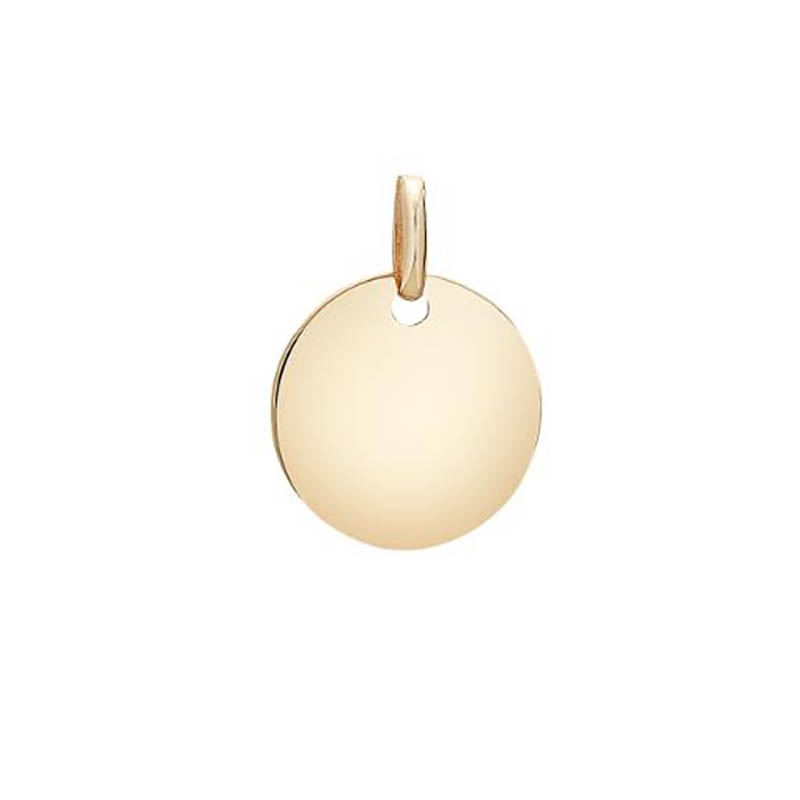 Klassischer 8kt Goldplatte Anhänger in 14mm