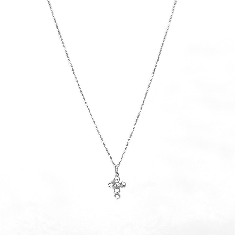 Kreuzanhänger in Silber mit eleganter Silber-Ankerkette