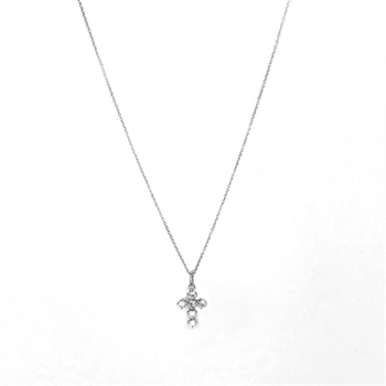 Kreuzanhänger in Silber mit zirkonia