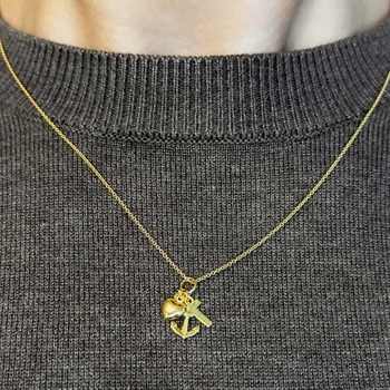 8kt Goldanhänger mit Glaube, Hoffnung und Liebe