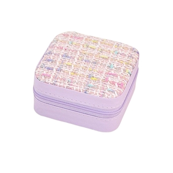 Schmuckkästchen aus Bouclé in Lavendel