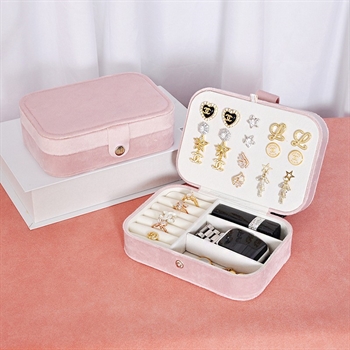 Elegantes Schmuckkästchen aus rosa Velours