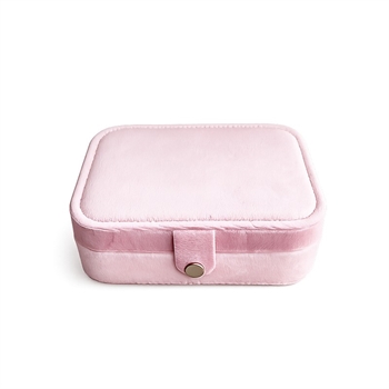Elegantes Schmuckkästchen aus Velours - Rosa