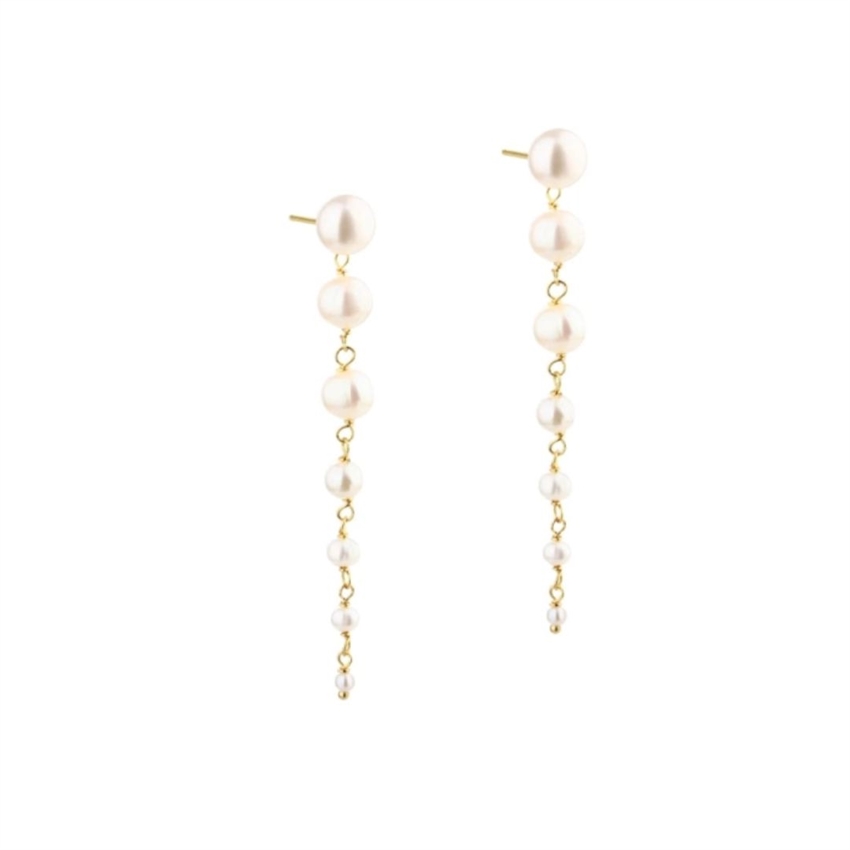 Aqua Dulce - Peachy Earhook in vergoldetem Sterlingsilber