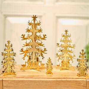 H.C. Andersen Weihnachtsschmuck - Fichte in vergoldet - Miniatur