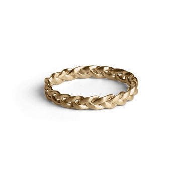 Jane Kønig Geflochtener Ring small in matt vergoldete silber - Größe 50**