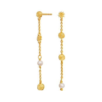 Maanesten Evante Ohrringe aus Vergoldet Silber mit Süßwasserperlen