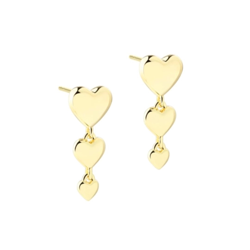 Aqua Dulce - Moon Earstuds in vergoldetem Sterlingsilber