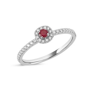 Rubin-Diamant-Ring aus 14 Karat Weißgold von Sofia by Nuran