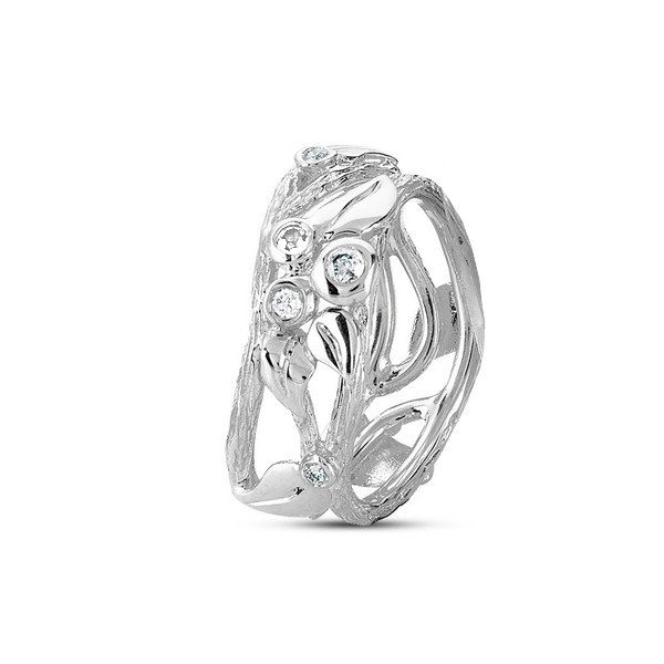 Nature Ring in Silber von Nuran L1827-s-rh