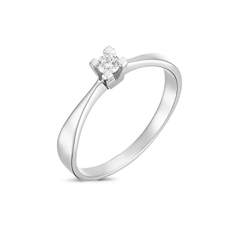 Diamantring in 14 kt. Weißgold mit 0,10 ct L1948-010hg