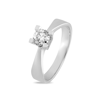 Diamantring in 14 kt. Gold mit 0,10 ct Brillant