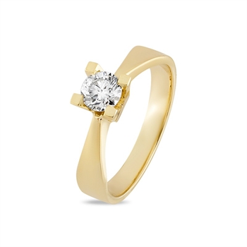 Diamantring in 14 kt. Gold mit 0,50 ct Brillant