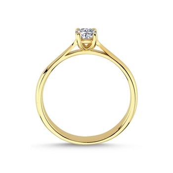 Diamantring in 14 kt. Gold mit Brillant L1961