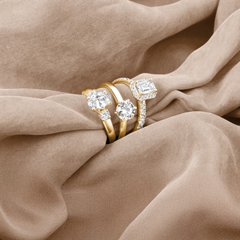 Tropfenförmiger Siersbøl -Luxusring in 14 kt Weißgold mit 1,0 ct im Labor gezüchtetem Diamanten
