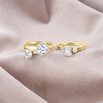Tropfenförmiger Siersbøl -Luxusring in 14 kt Weißgold mit 1,0 ct im Labor gezüchtetem Diamanten