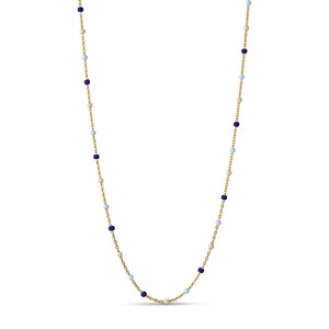 EnamelLola MARINE Halskette in vergoldete silber N55G-Marine