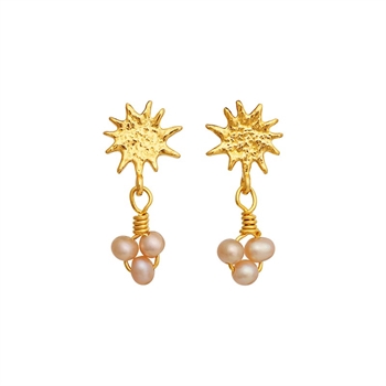 Maanesten Lucie Ohrringe aus Vergoldet Silber mit rosa Süßwasserperlen