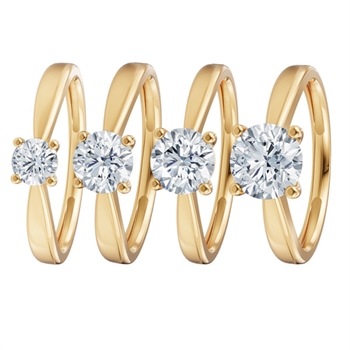Siersbøl Luxury Diamantring aus 14 Karat Gold mit rundem lab grown Diamant2