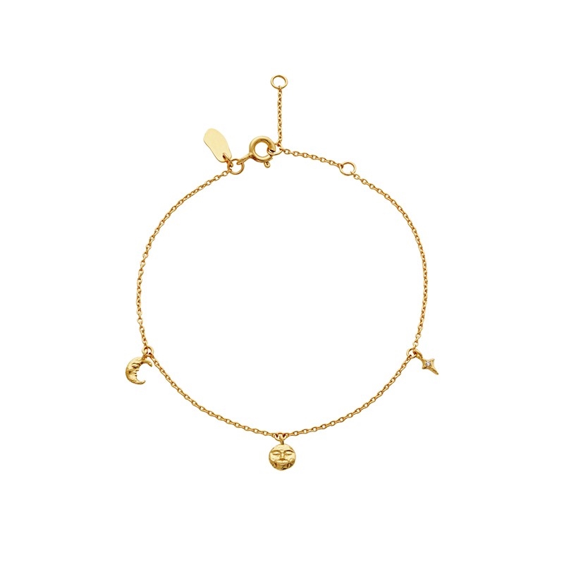 Maanesten - Addison armband in vergoldete silber