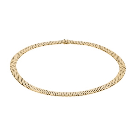 Ziegelstein-Halskette aus 14 kt Gold. SPAREN SIE 10% RABATT