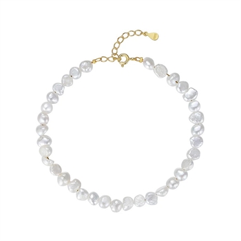 MerlePerle - Amalia Perlenarmband in vergoldetem Silber mit Perlen**