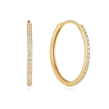 Large Tina Hoops in vergoldet m zirkonia ME-005-gp