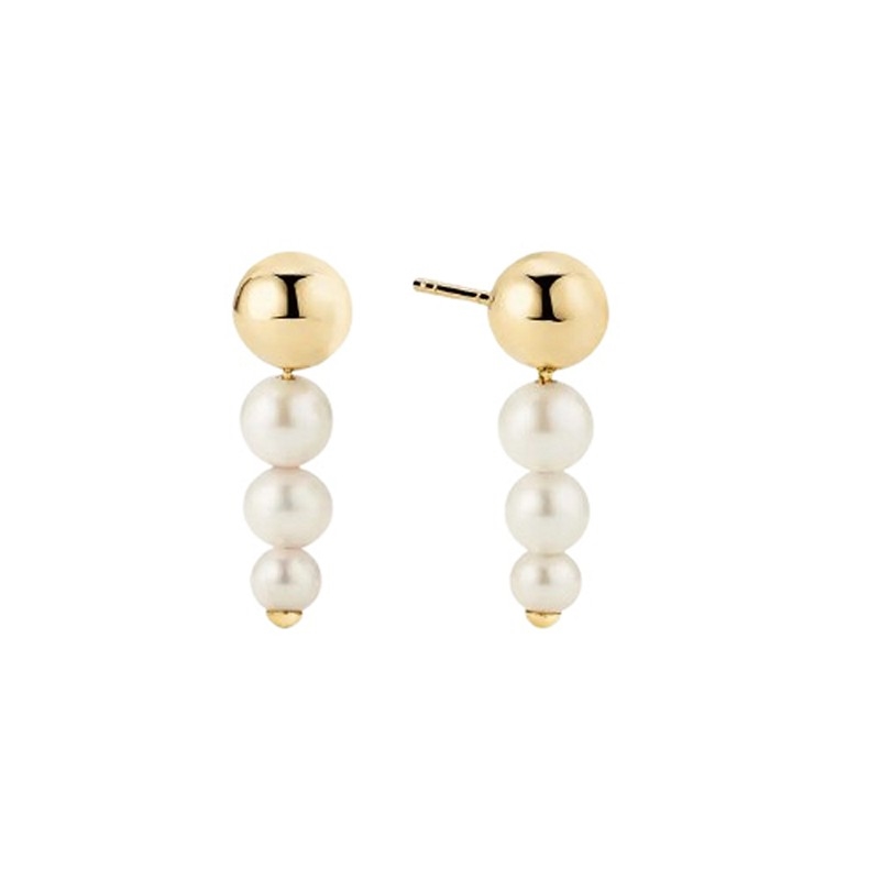 Carly Perlenohrringe in vergoldetem MerlePerle ME-228-gp