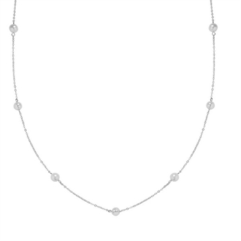 MerlePerle - Halskette aus silber mit Perlen MN-613-s