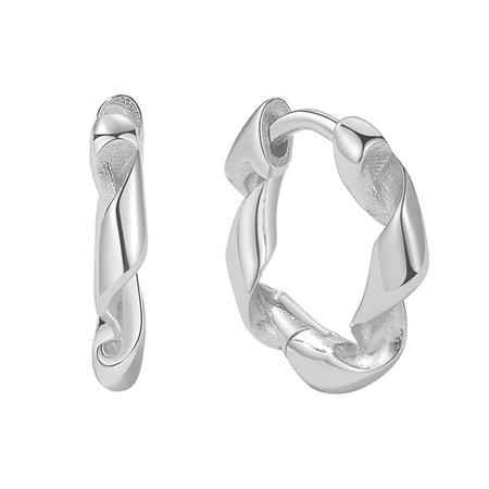 MerlePerle - Ohrringe in silber verdreht MPE-10437S