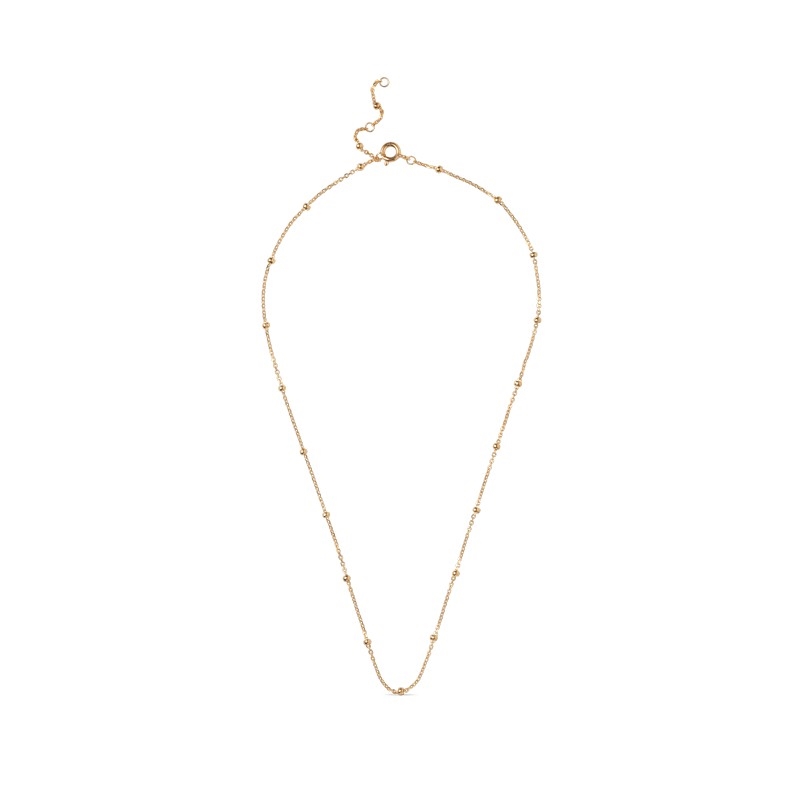 Enamel Beaded Chain Halskette in Vergoldet Silber N141G