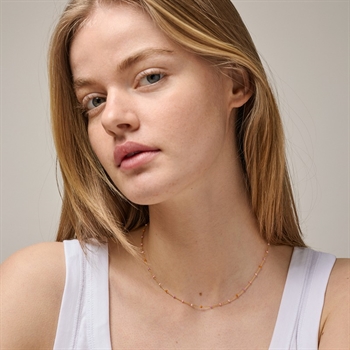 Lola Blush Halskette in vergoldete silber von Enamel 2